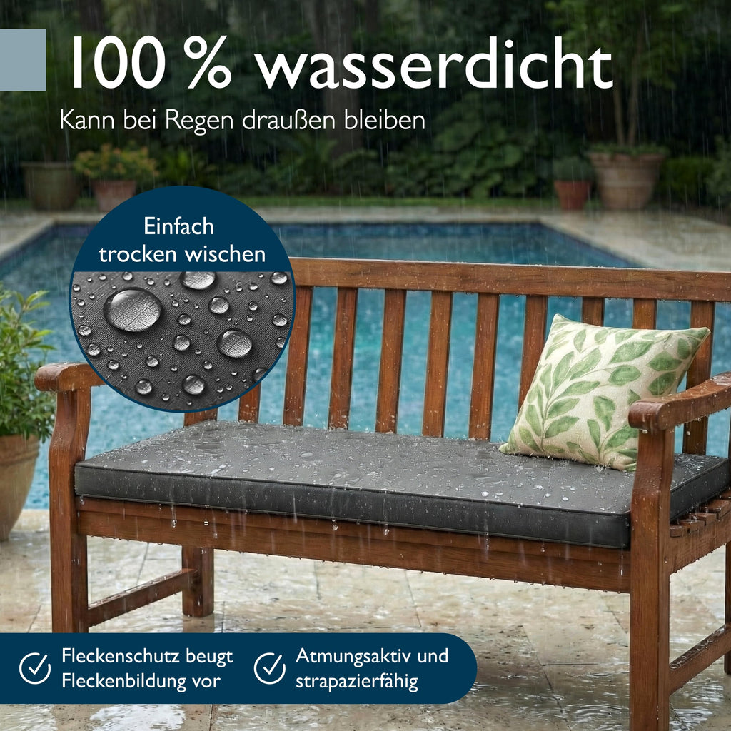 Beautissu Bankauflage 100% Wasserdicht – in div. Farben & Größen – QD-BK