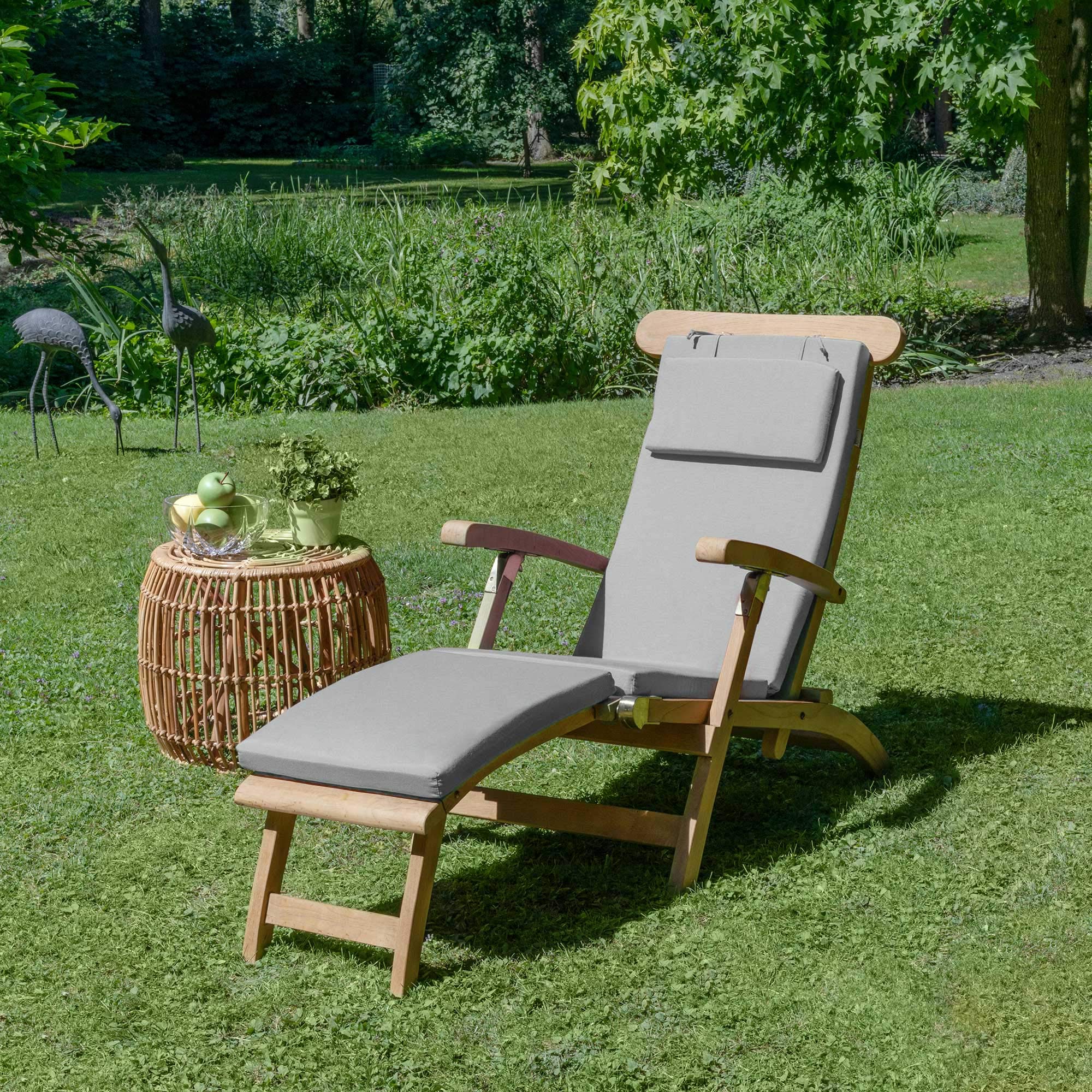 Beautissu Luxus Deckchair Auflage Sonnenliege 175x45x5cm LoftLux DC