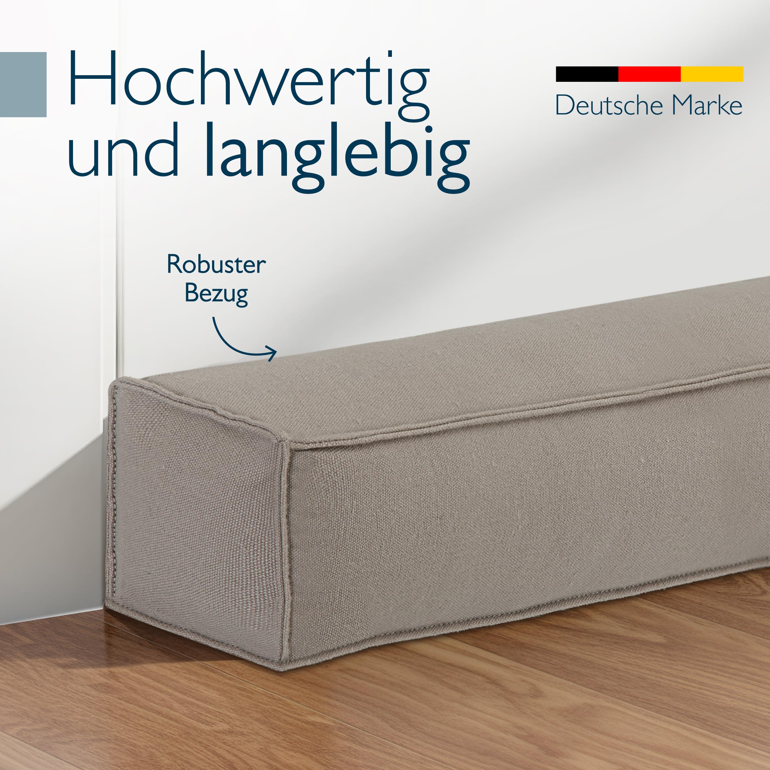 Beautissu Zugluftstopper für Türen & Fenster in div. Farben & Größen – Marin
