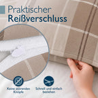 Beautissu Biber Bettwäsche 2tlg Winter Kariert 100% Baumwolle