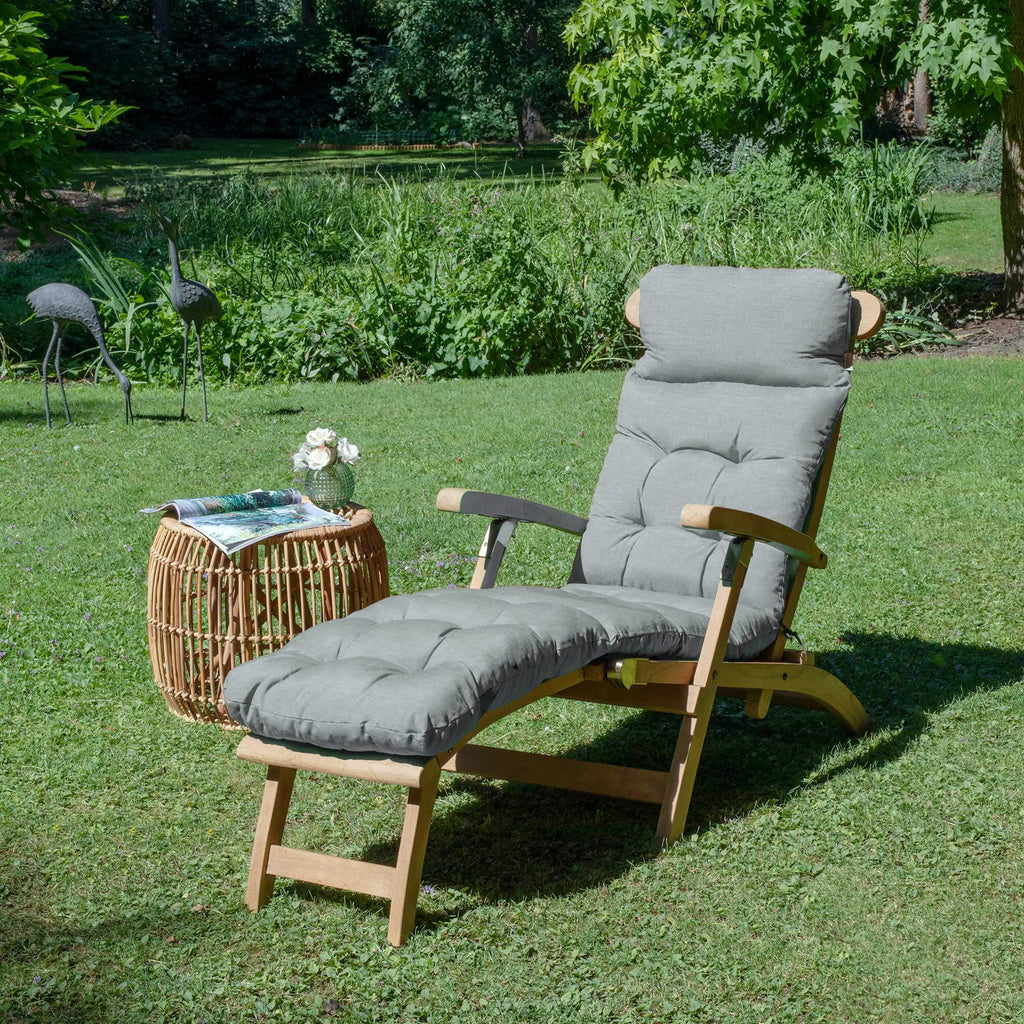 Beautissu Bequeme Liegenauflage Deckchair & Sonnenliegen 200x50cm Flair DC