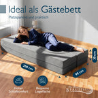 Beautissu Klappsofa 90x200cm – Faltbares Bettsofa in Cord-Optik – Leova
