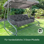 Beautissu Sitzkissen für Hollywoodschaukel 180x50x8cm Flair HS