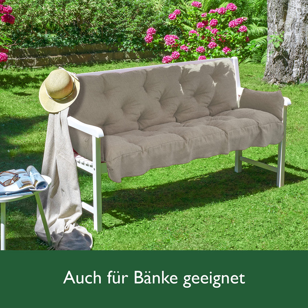 Beautissu Sitzkissen für Hollywoodschaukel 180x50x8cm Flair HS