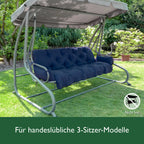 Beautissu Sitzkissen für Hollywoodschaukel 180x50x8cm Flair HS