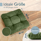 Beautissu 4er Set Premium Stuhlkissen 40x40 cm HighLux SK