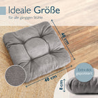 Beautissu 4er Set Premium Stuhlkissen 40x40 cm HighLux SK