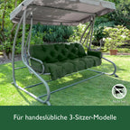 Beautissu Sitzkissen für Hollywoodschaukel 180x50x8cm Flair HS
