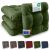 Beautissu 4er Set Premium Stuhlkissen 35×35 cm Dunkelgrün – UV-beständig & Robust Sitzkissen Outdoor 8 cm dick Polster für Balkonstühle – Gartenstuhl Sitzpolster Stuhl Kissen Indoor – HighLux SK